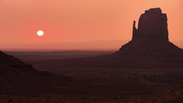 Monument Valley, USA. Close-up Sunrise Shot in the Park