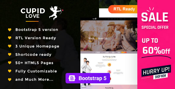 CUPID LOVE - Dating Website HTML5 Template