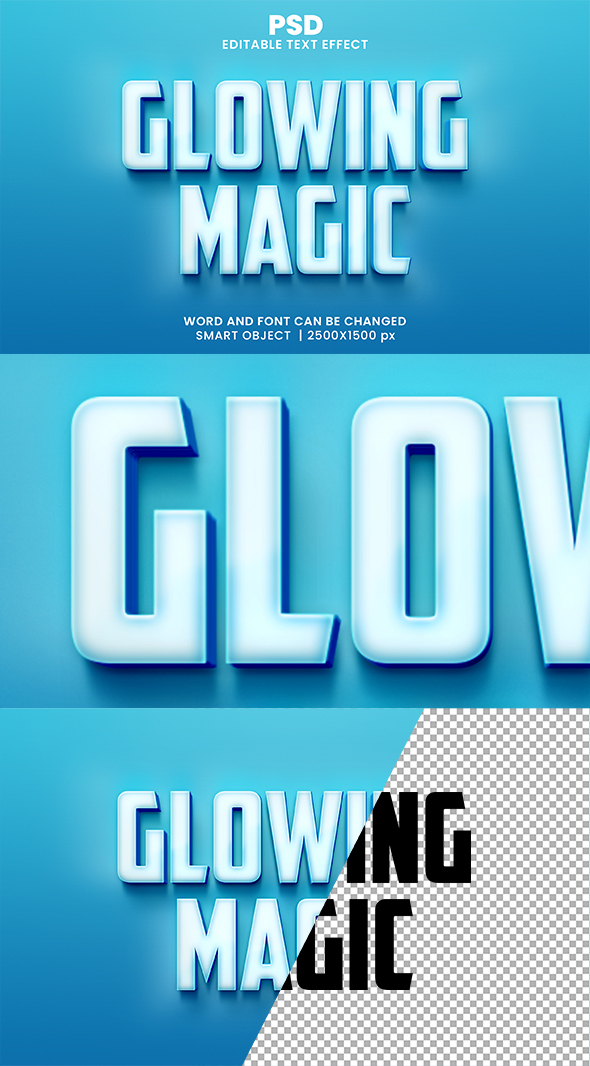 Glowing Light 3d Editable Text Effect Mockup
