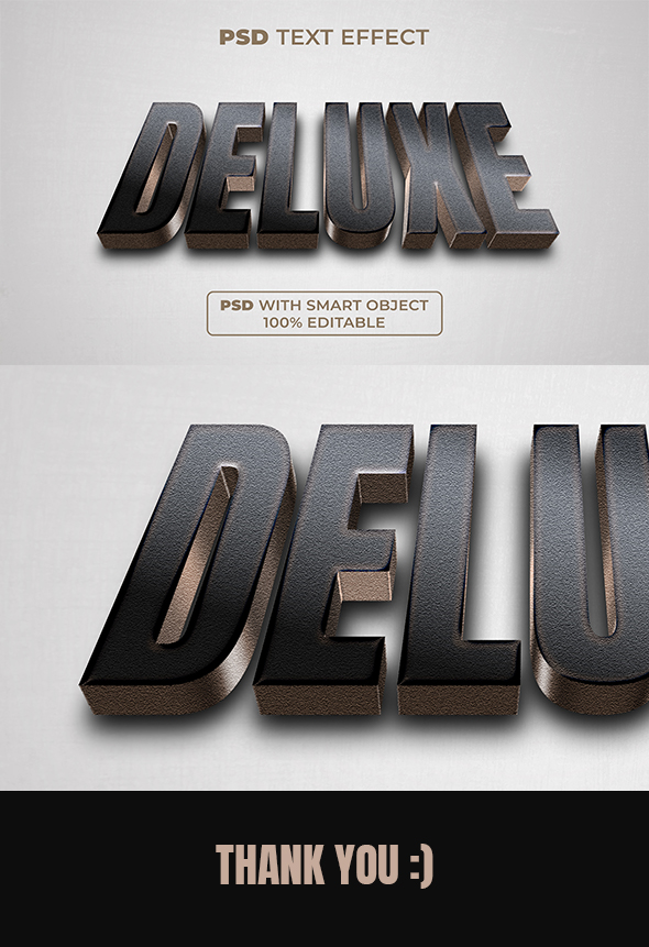Deluxe Text Effect Gold Style