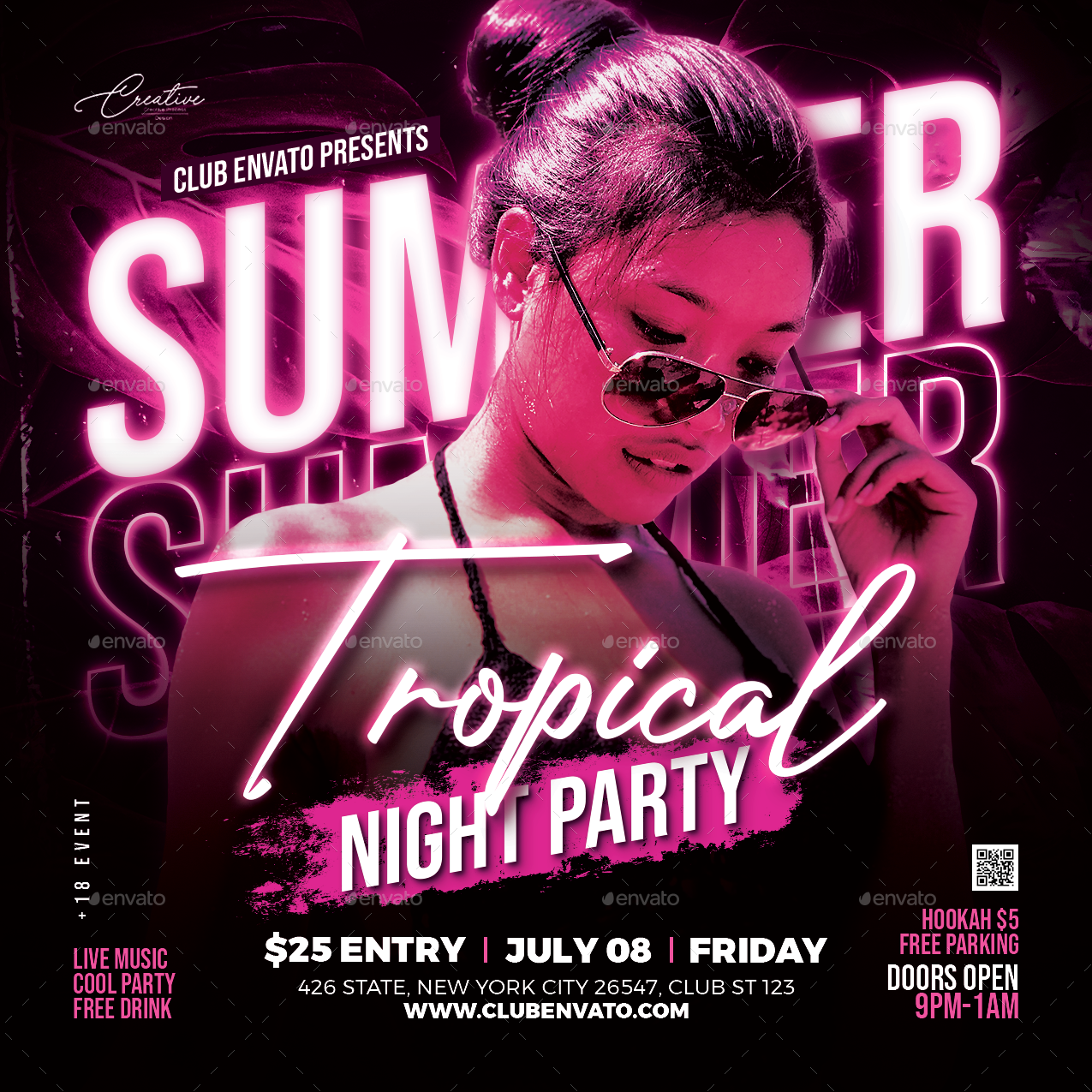 Tropical Party Flyer, Print Templates | GraphicRiver