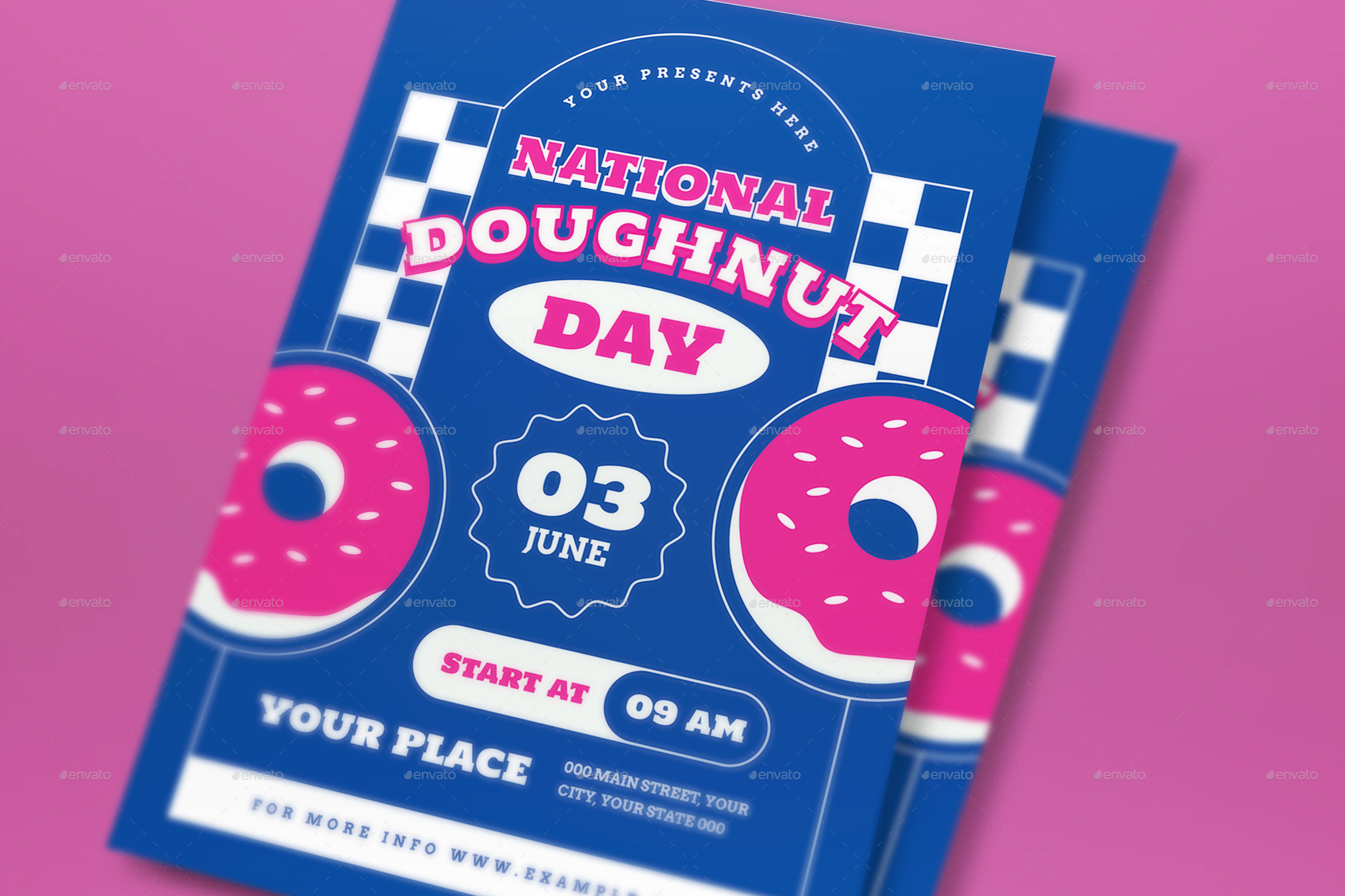 National Doughnut Day Flyer Set, Print Templates | GraphicRiver