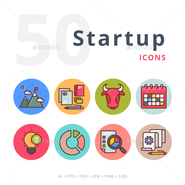 Startup Unique Circle Icons