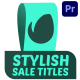 Stylish Sale Titles for Premiere Pro - VideoHive Item for Sale