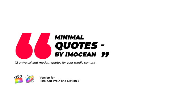 Minimal Quotes | FCPX