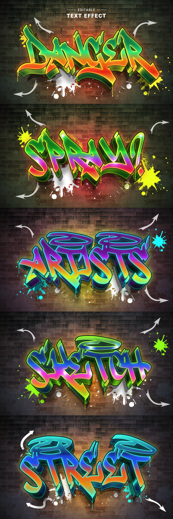 Graffiti Wall Art 3D Text Effects Generator