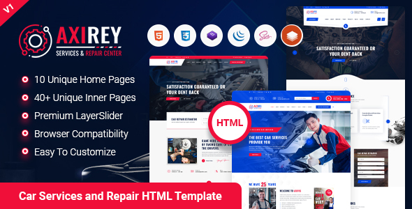 Axirey – Car Services and Repair HTML Template.