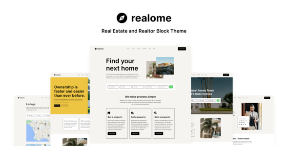 Realome – Real Estate and Realtor Block Theme