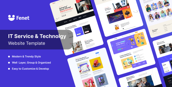 Fenet - IT solution & Technology Website Figma Template