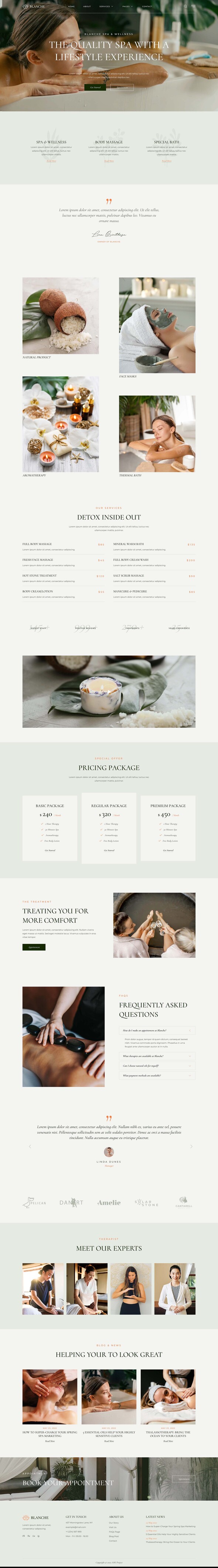 Blanche - Spa & Wellness Elementor Template Kit