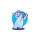 Bear Love Mascot Cartoon Logo Template