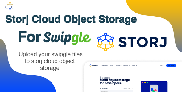 Storj Cloud Object Storage Add-on For Swipgle