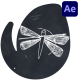 Sketch Dragonfly Logo for After Effects - VideoHive Item for Sale