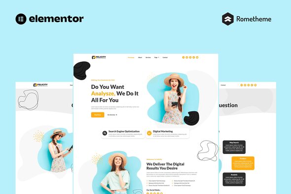 Felicity - SEO & Digital Marketing Elementor Pro Full Site Template Kit