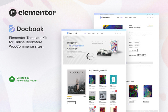 Docbook – Online Bookstore WooCommerce Elementor Template Kit