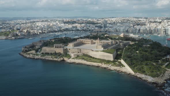 Aerial View Of Fort Manoel In Malta Island