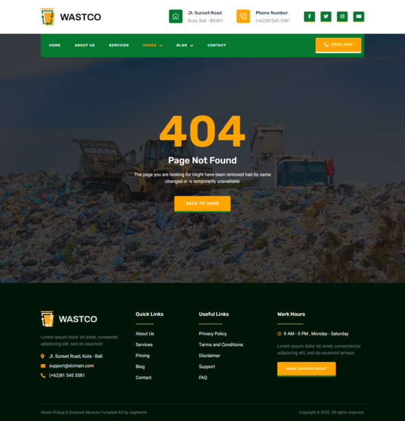Wastco Waste Pickup Disposal Services Template Kit