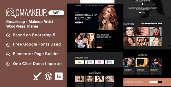 Gmaakeup – Makeup Artist WordPress Theme