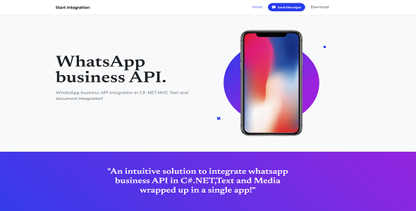 WhatsApp Business API integration C#.NET MVC Cloud