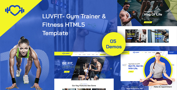 Incredible LUVFIT- Gym Trainer & Fitness HTML5 Template