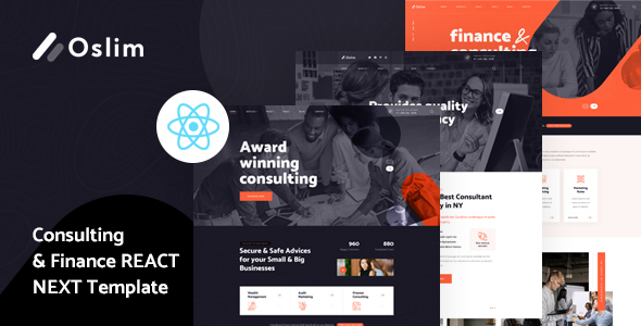 Nice Oslim - Consulting Finance React Next Template