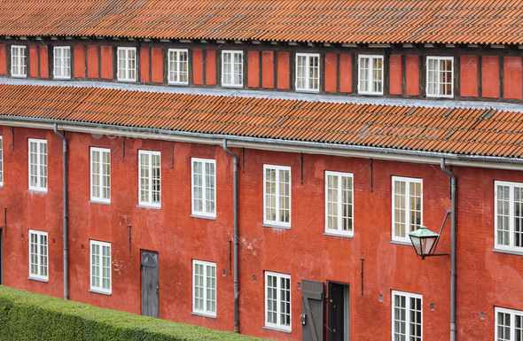 Kastellet Buildings in Copenhagen, Denmark - Stock Photo - Images
