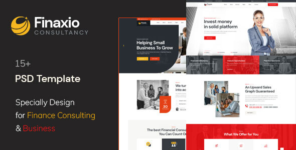 Finaxio - Business and Finance Consulting PSD Template