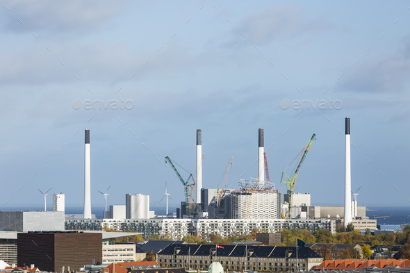 Amager Power Station in Copenhagen, Denmark - Stock Photo - Images
