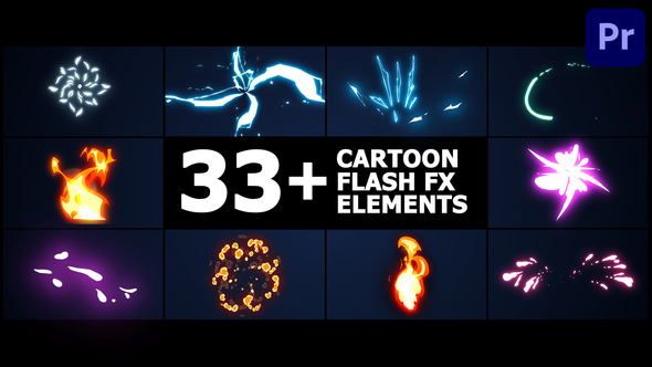 Cartoon Flash FX Elements Pack for Premiere Pro