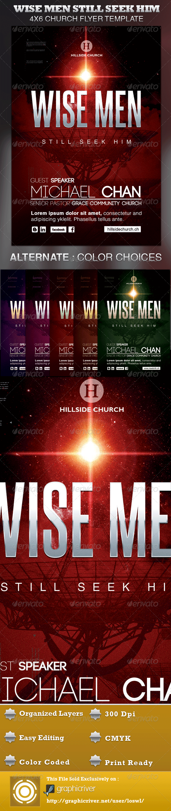 Wise Men Still Seek Him Church Flyer Template - Church Flyers