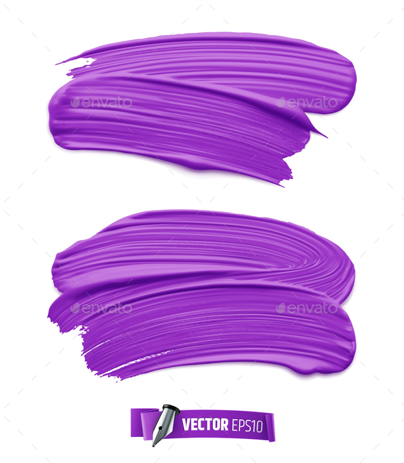 Vector Realistic Paint Brush Strokes