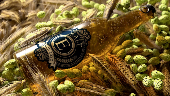 Beer Bottle Label Mockup Product Promo template preview