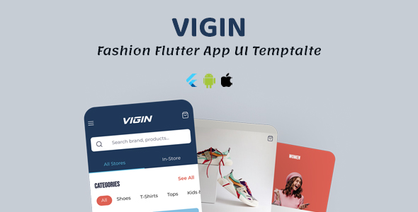 Vigin - Fashion Flutter App UI Template