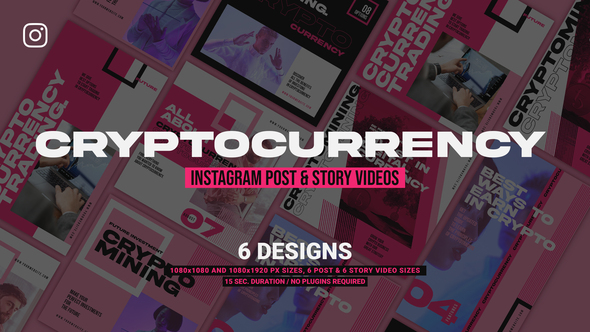 Cryptocurrency Promotion Instagram Product Promo template preview