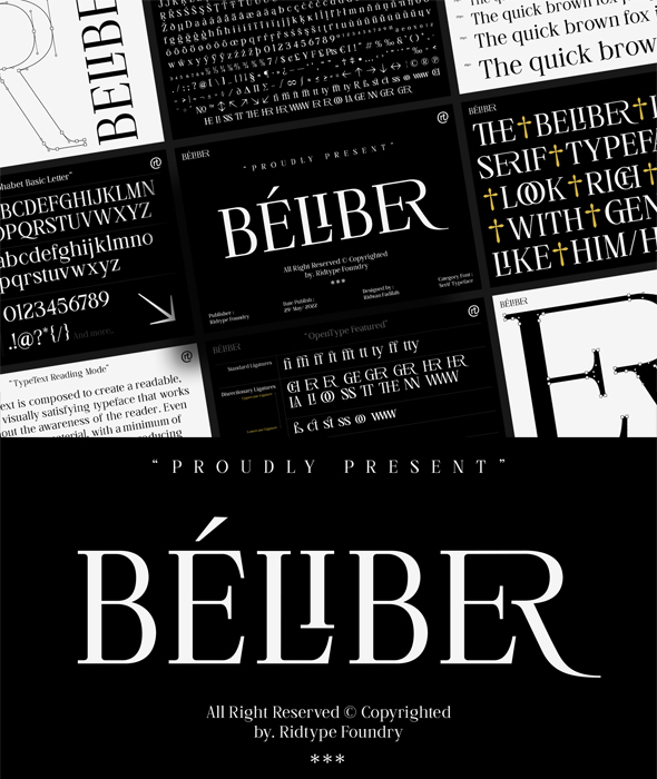 Beliber Font - Serif Typeface