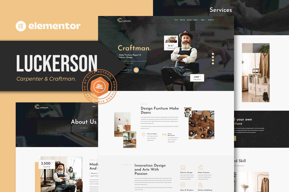 Luckerson - Carpenter & Craftman Elementor Template Kit