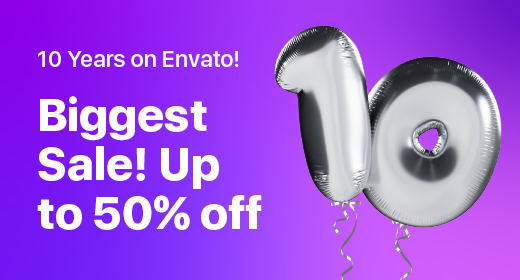 Birthday SALE |10 Years on Envato