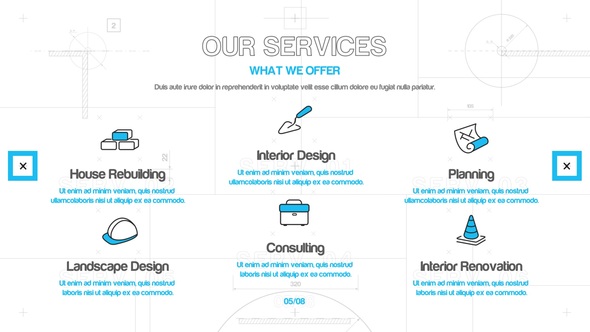 Architect Company Presentation & Trailer Video Displays template preview