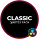 Classic Quotes For DaVinci Resolve - VideoHive Item for Sale