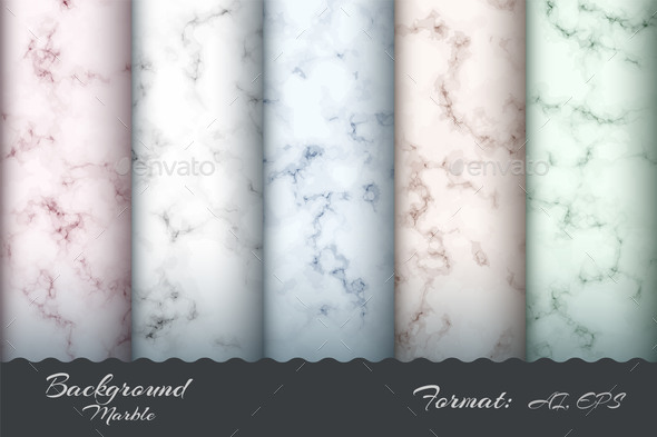 Set Marble Texture Background Pattern