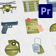 37 Military &amp; Weapons Icons - MOGRT - VideoHive Item for Sale