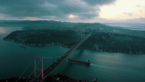 Istanbul Fatih Sultan Mehmet Bridge & Bosphorus