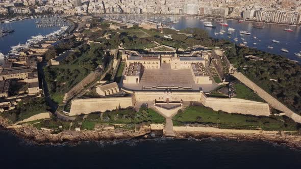 Aerial View of Fort Manoel, Malta alt