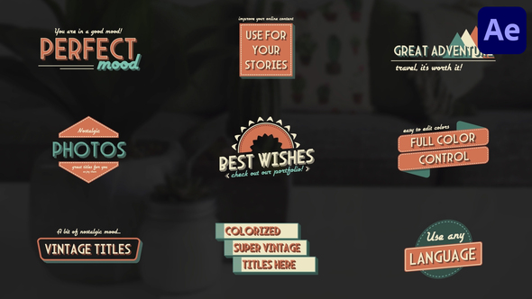 Vintage Titles for After Effects Titles template preview