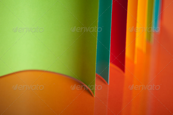 abstract colored paper structure on orange background - Stock Photo - Images