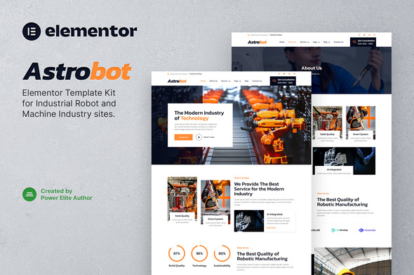 Astrobot – Industrial Robot & Machine Industry Elementor Template Kit