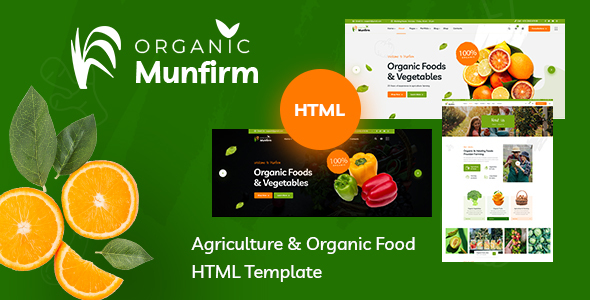 Incredible Munfirm - Organic & Healthy Food HTML Template