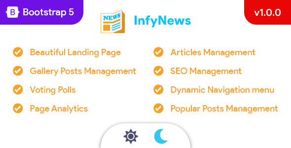 InfyNews - Laravel News and Magazines & Blog / Articles PHP script