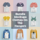 Bundle of Mockups of Different Clothes on Different Hangers