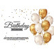 Luxury Happy Birthday Greeting Card with Balloons